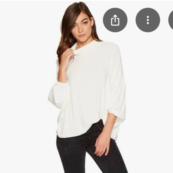 Free People Tops - Free People We the Free Alameda Dolman Sleeve Turtleneck Top in Ivory Small